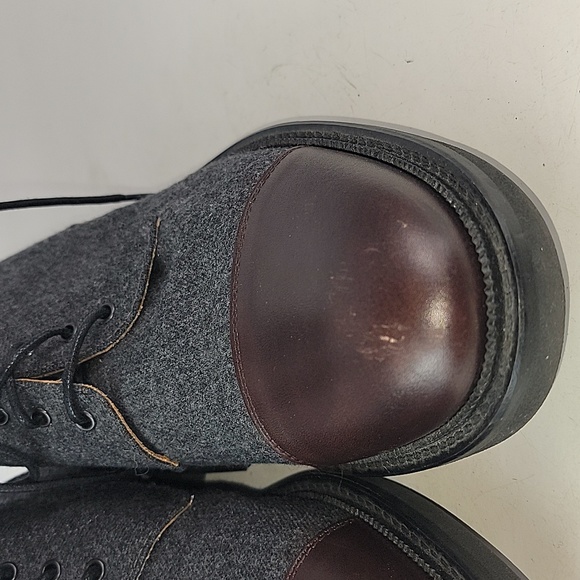 TAFT The Jack Cap Toe Boot In Grey/Oxblood Wool/Leather Men's - Picture 16 of 16